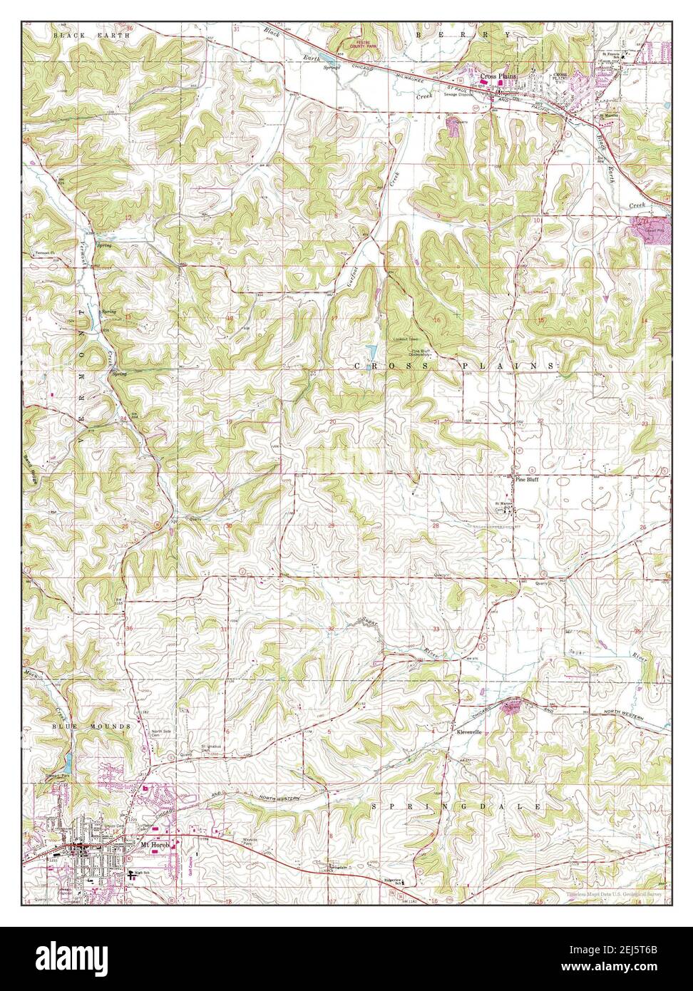 Cross Plains, Wisconsin, map 1962, 124000, United States of America by