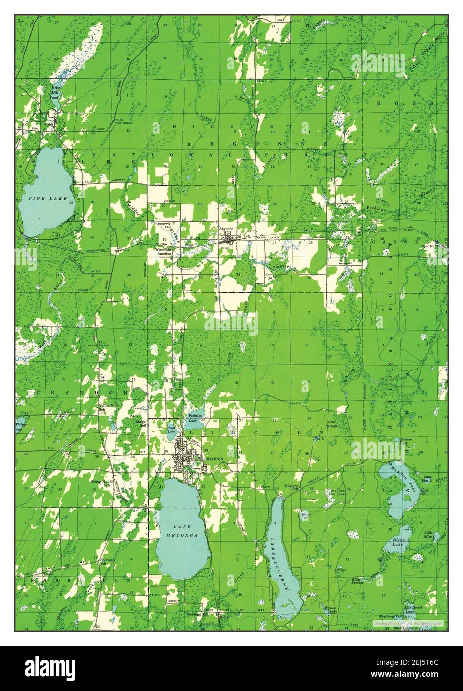 Crandon, Wisconsin, map 1939, 148000, United States of America by