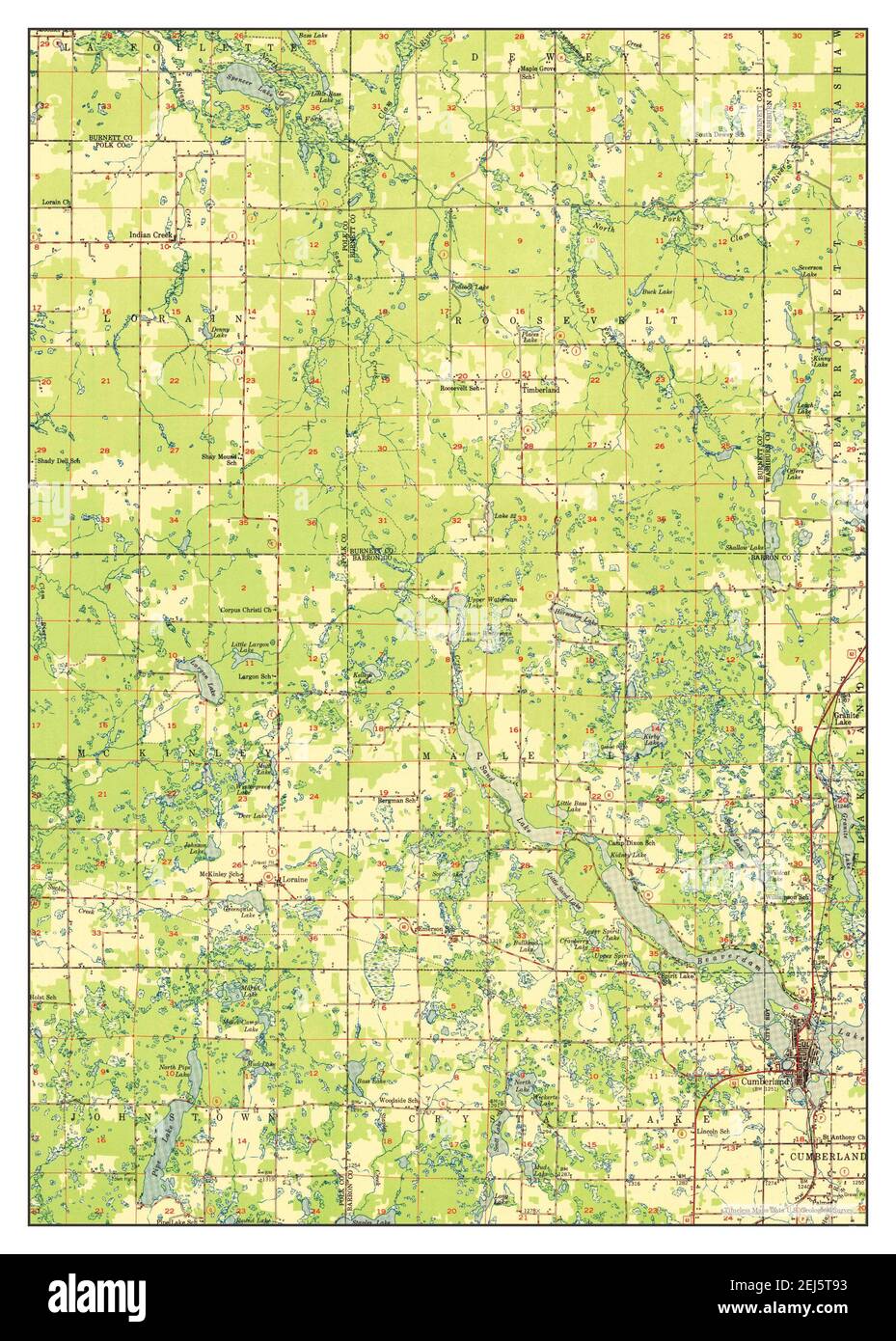 Cumberland wisconsin map Cut Out Stock Images & Pictures Alamy