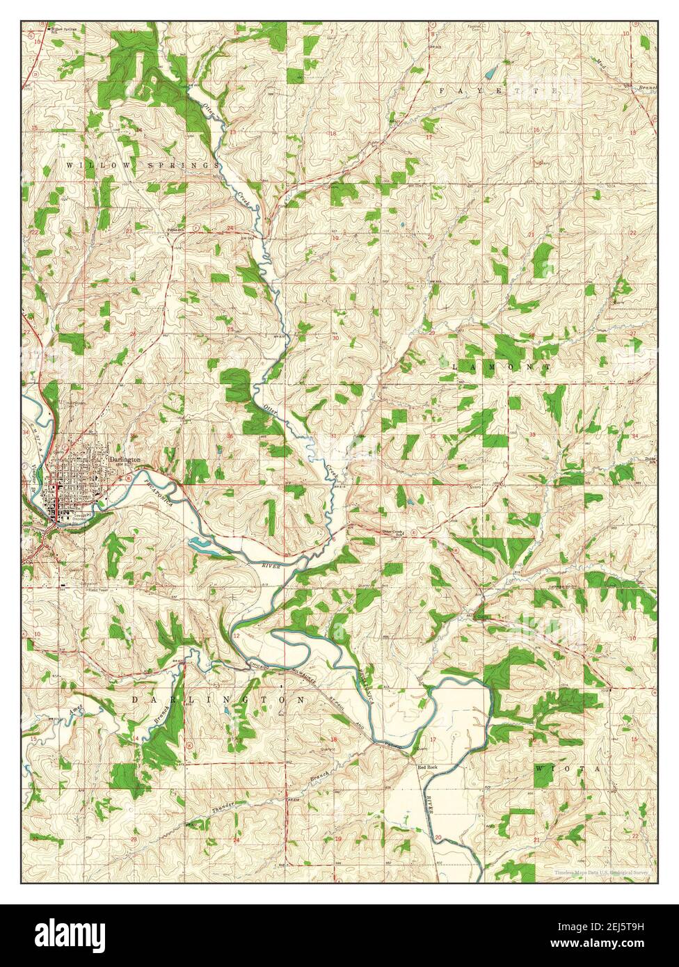 Map of darlington wisconsin Cut Out Stock Images & Pictures Alamy