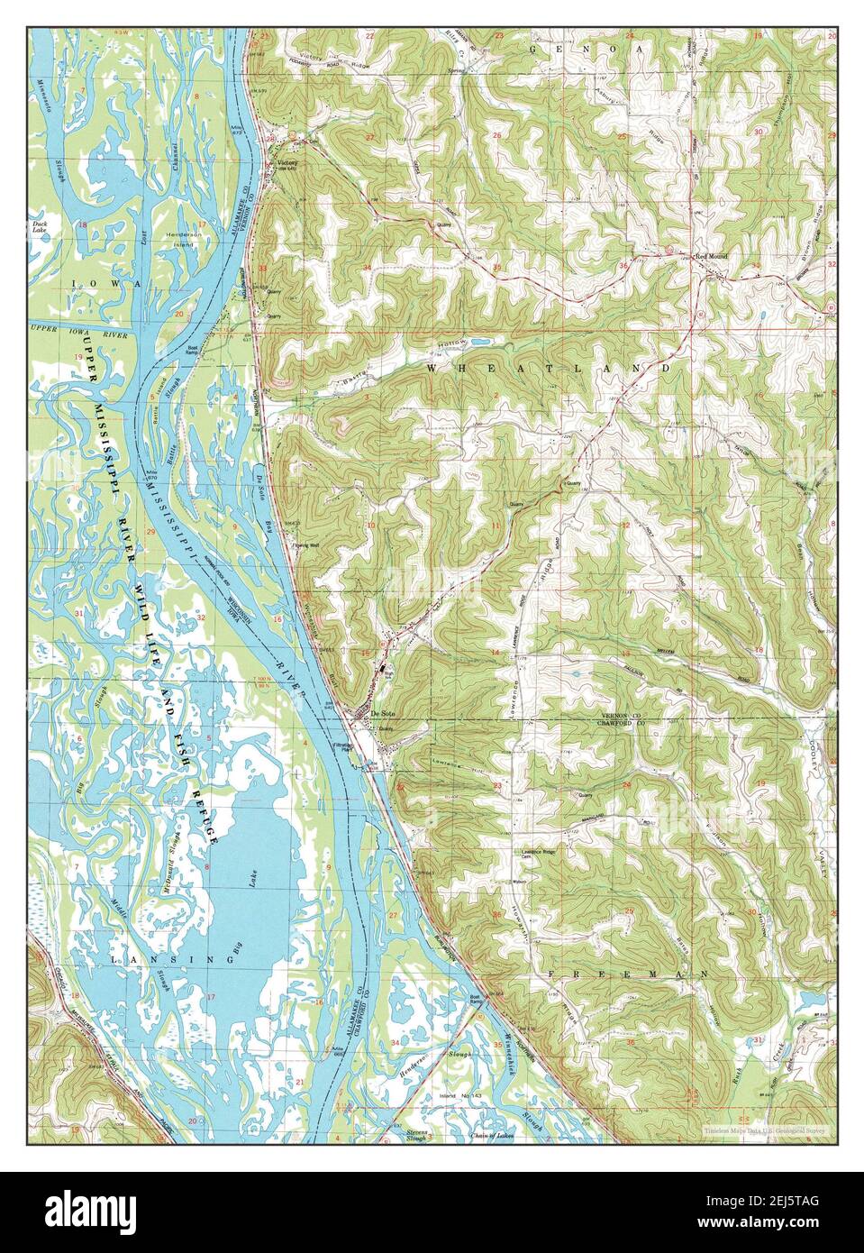 Map of de soto wisconsin hires stock photography and images Alamy