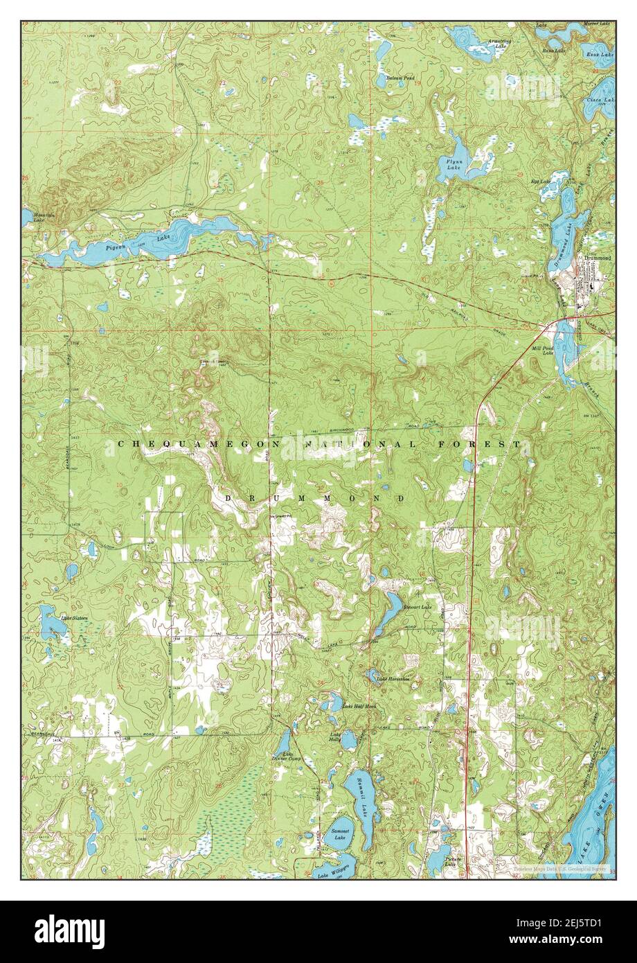 Map of drummond wisconsin hires stock photography and images Alamy