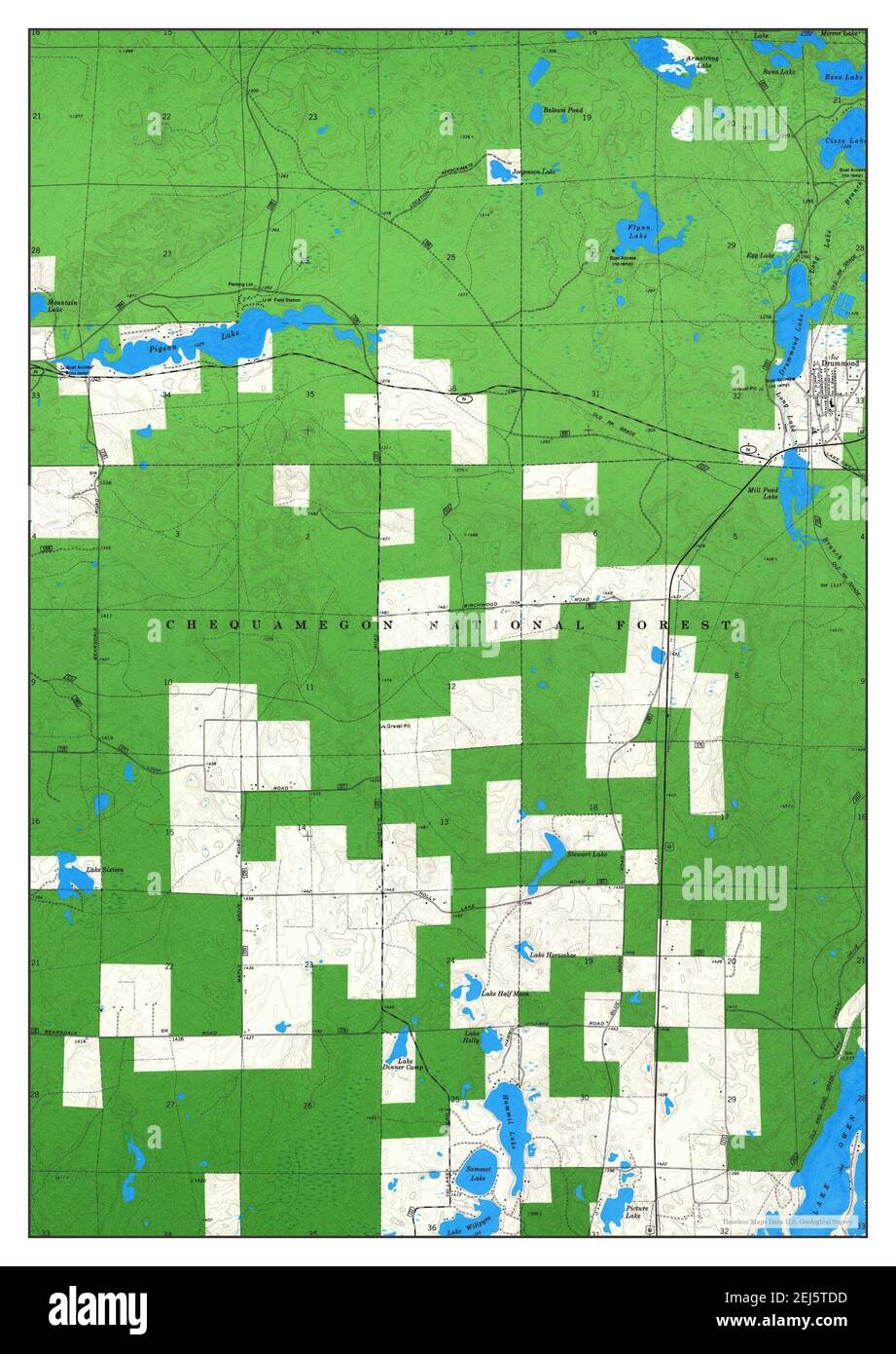 Map of drummond wisconsin Cut Out Stock Images & Pictures Alamy