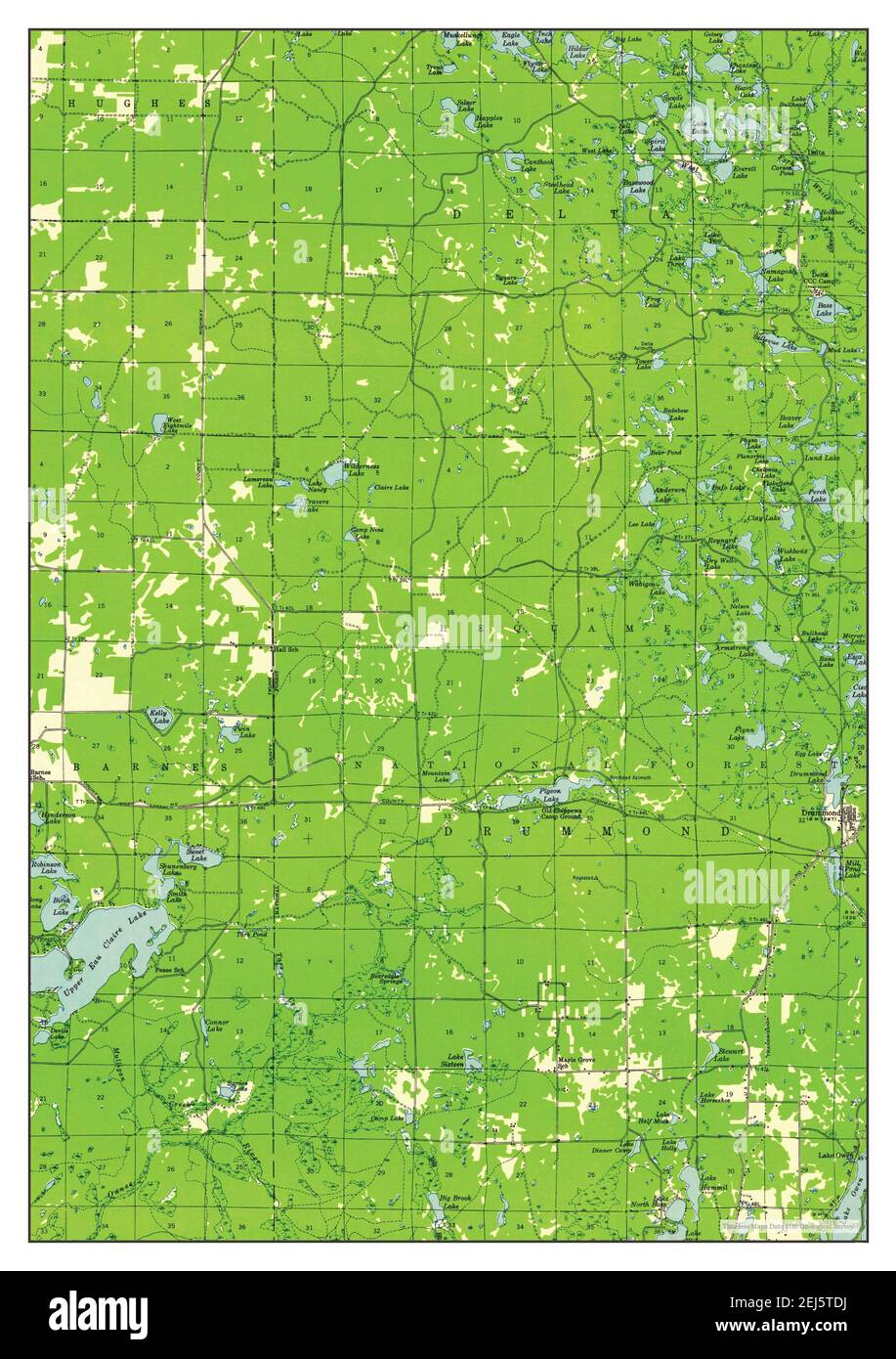Drummond, Wisconsin, map 1944, 148000, United States of America by