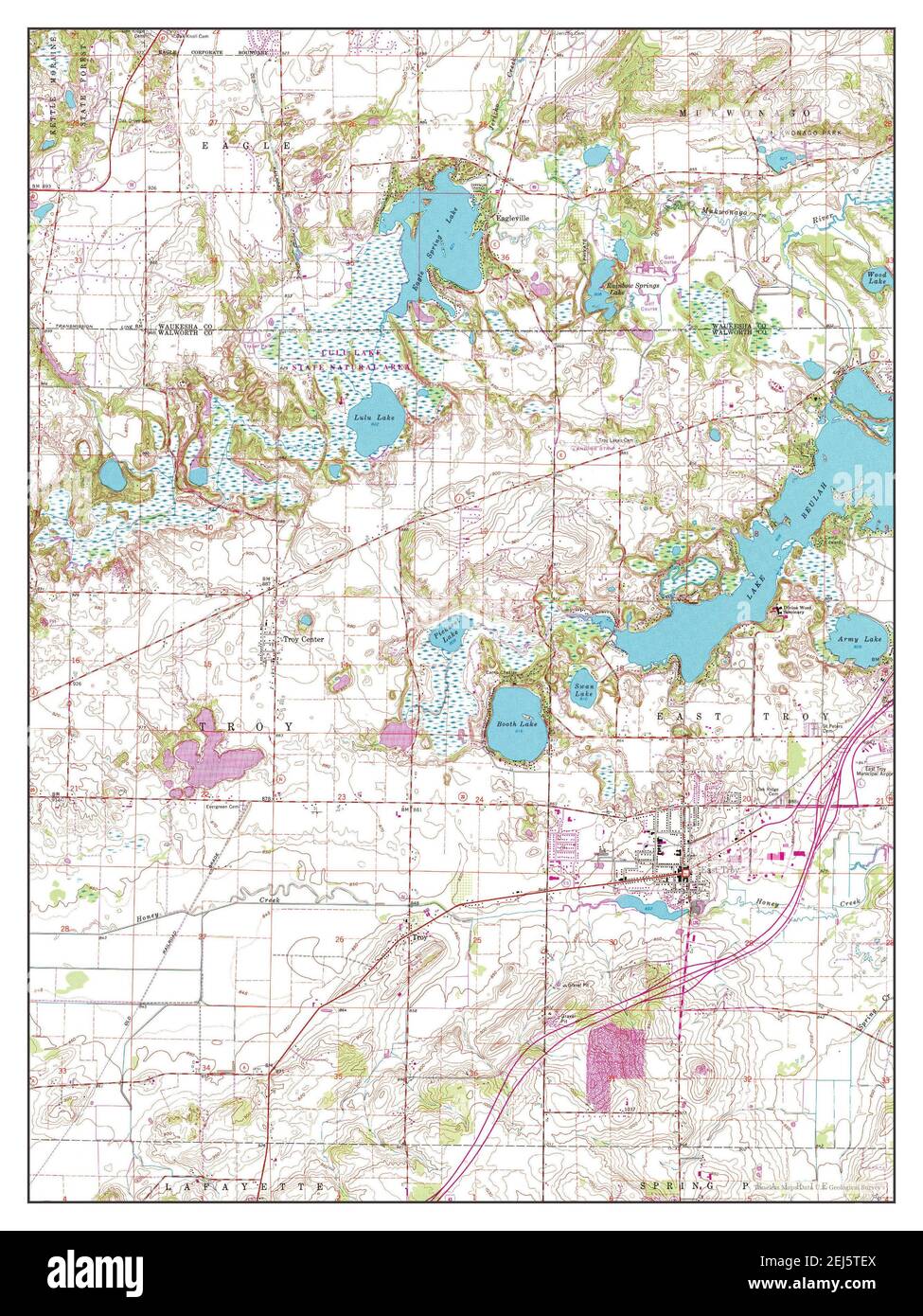 East Troy Wisconsin Map East Troy, Wisconsin, Map 1960, 1:24000, United States Of America By  Timeless Maps, Data U.s. Geological Survey Stock Photo - Alamy
