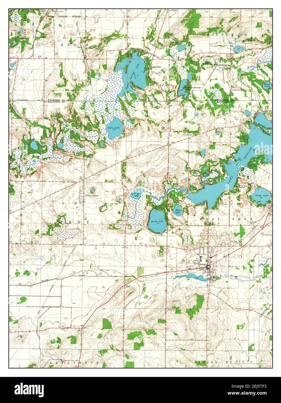 East Troy Wisconsin Map East Troy, Wisconsin, Map 1960, 1:24000, United States Of America By  Timeless Maps, Data U.s. Geological Survey Stock Photo - Alamy