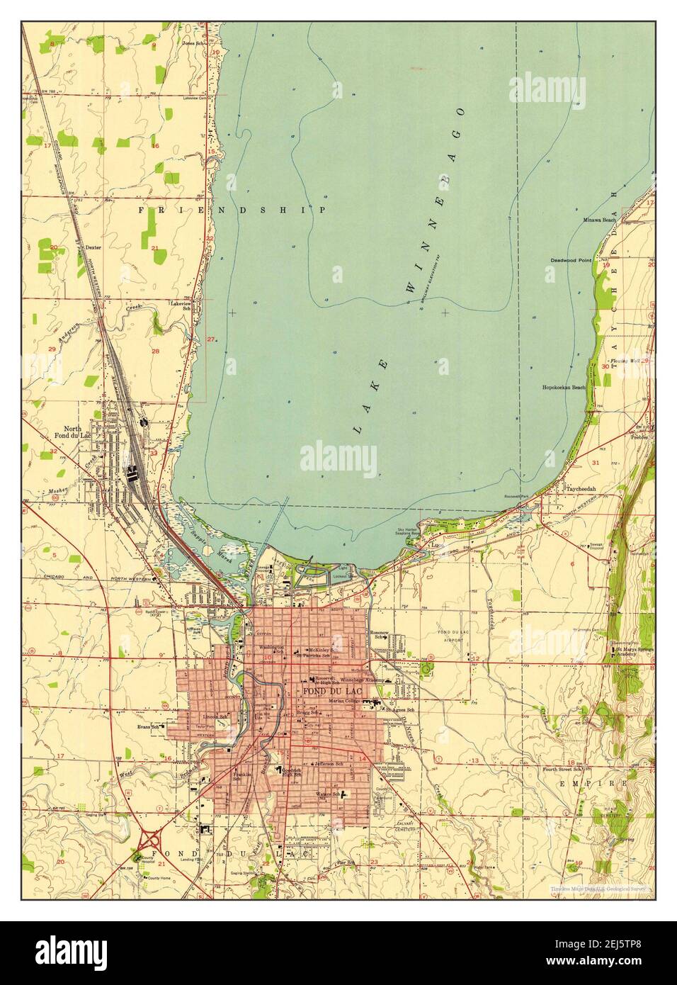 Fond Du Lac Wisconsin Map Fond Du Lac, Wisconsin, Map 1955, 1:24000, United States Of America By  Timeless Maps, Data U.s. Geological Survey Stock Photo - Alamy