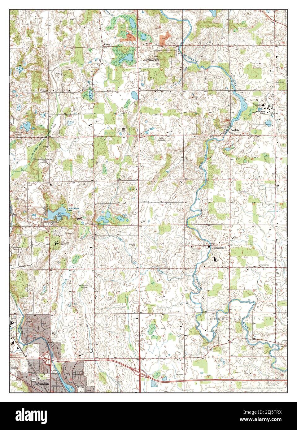Franklin, Wisconsin, map 1992, 124000, United States of America by Timeless Maps, data U.S