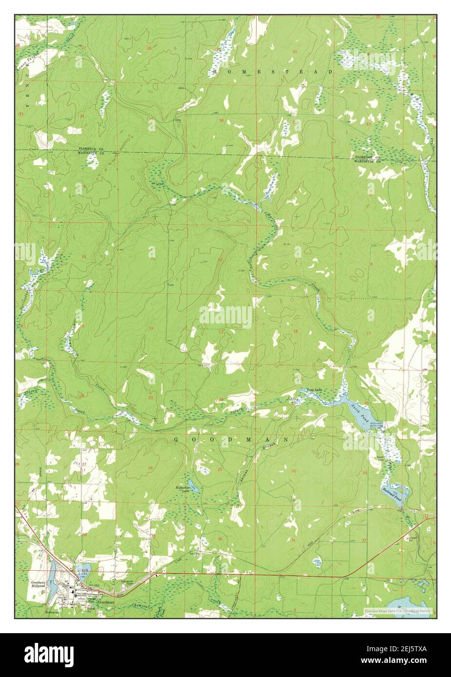 Goodman, Wisconsin, map 1972, 124000, United States of America by
