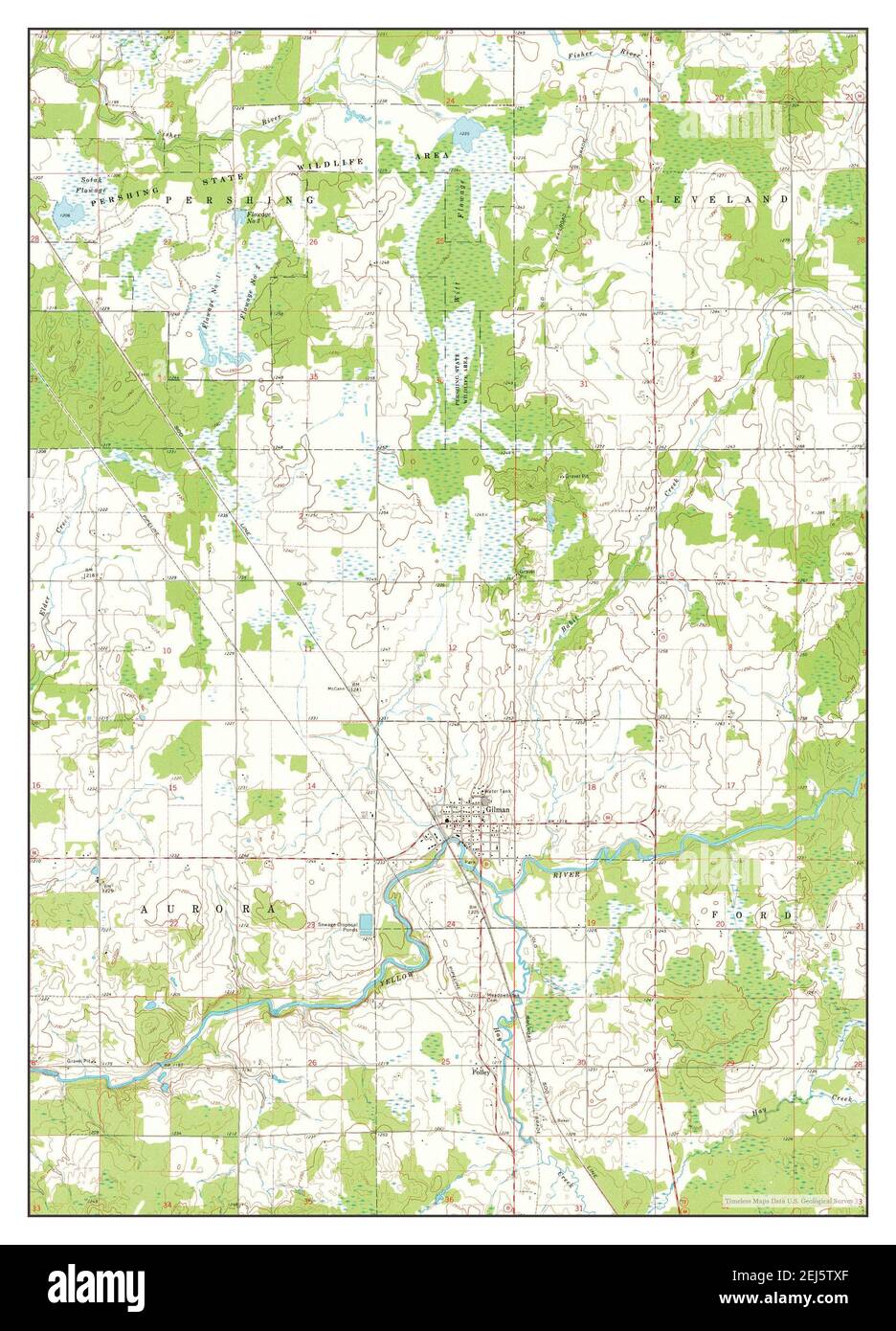 Gilman, Wisconsin, map 1973, 124000, United States of America by