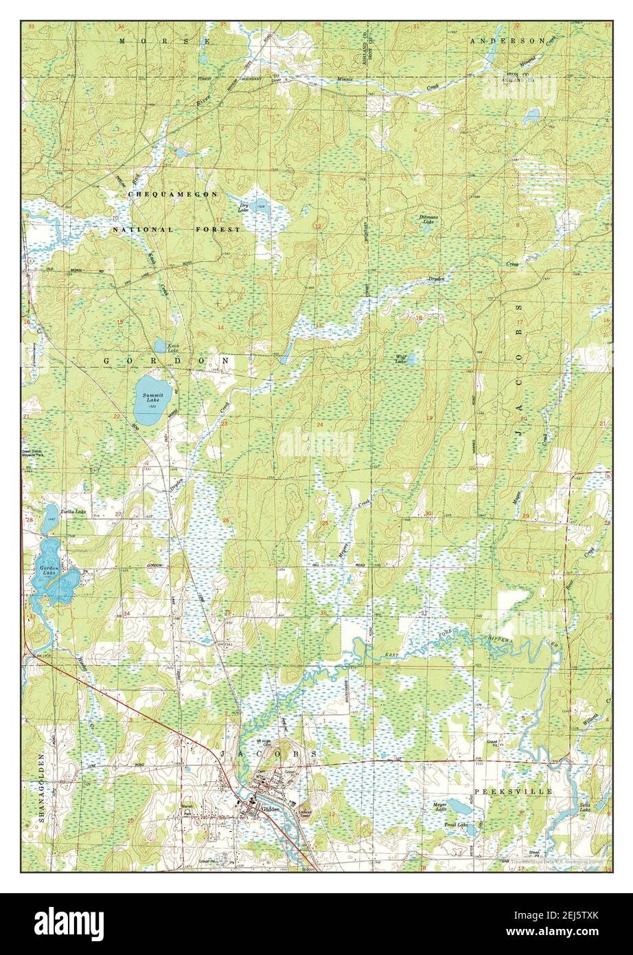 Map of glidden wisconsin Cut Out Stock Images & Pictures Alamy