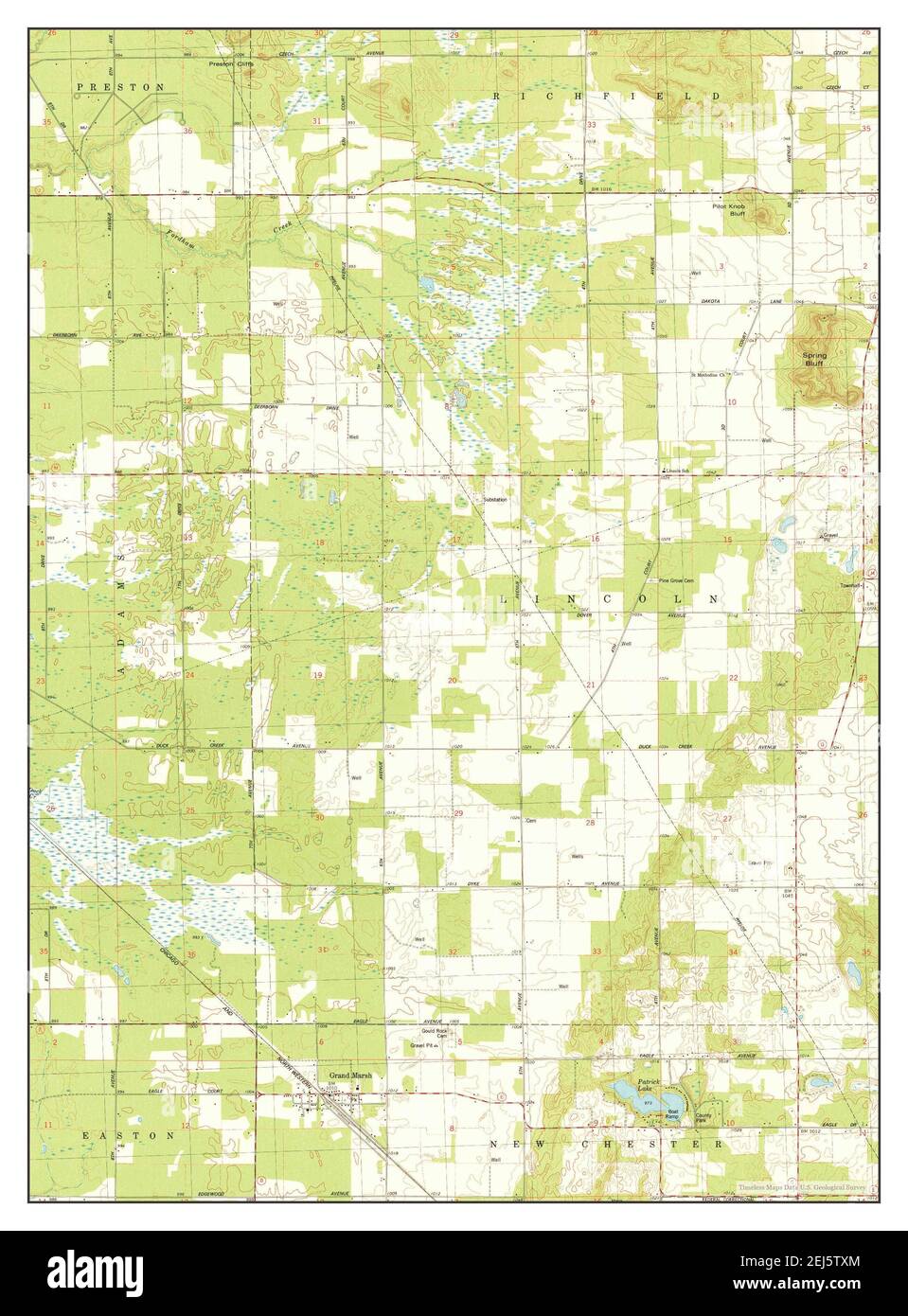 Grand Marsh, Wisconsin, map 1979, 124000, United States of America by