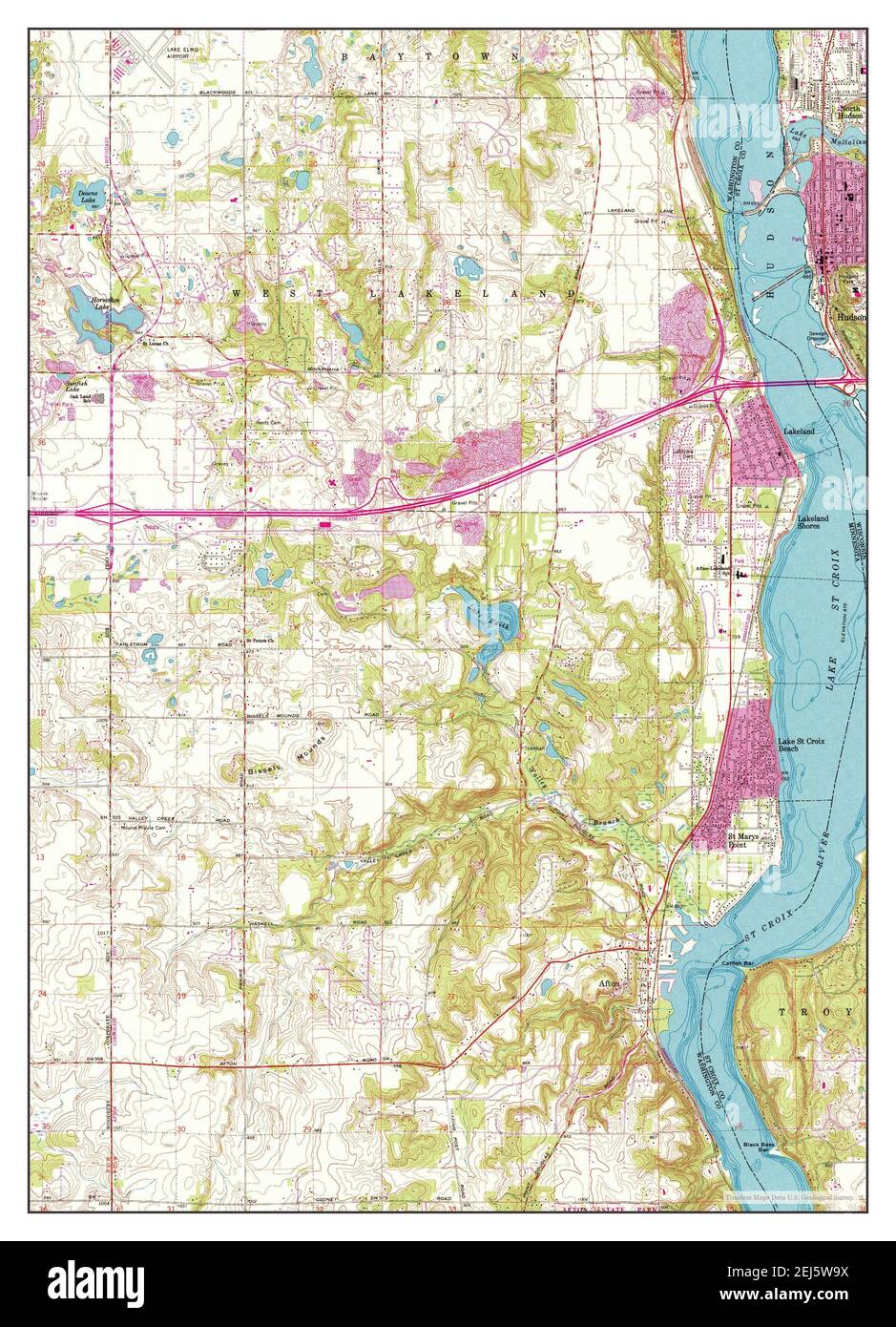 Hudson Wisconsin Map 1967 124000 United States Of America By Timeless Maps Data Us Geological Survey 2EJ5W9X 