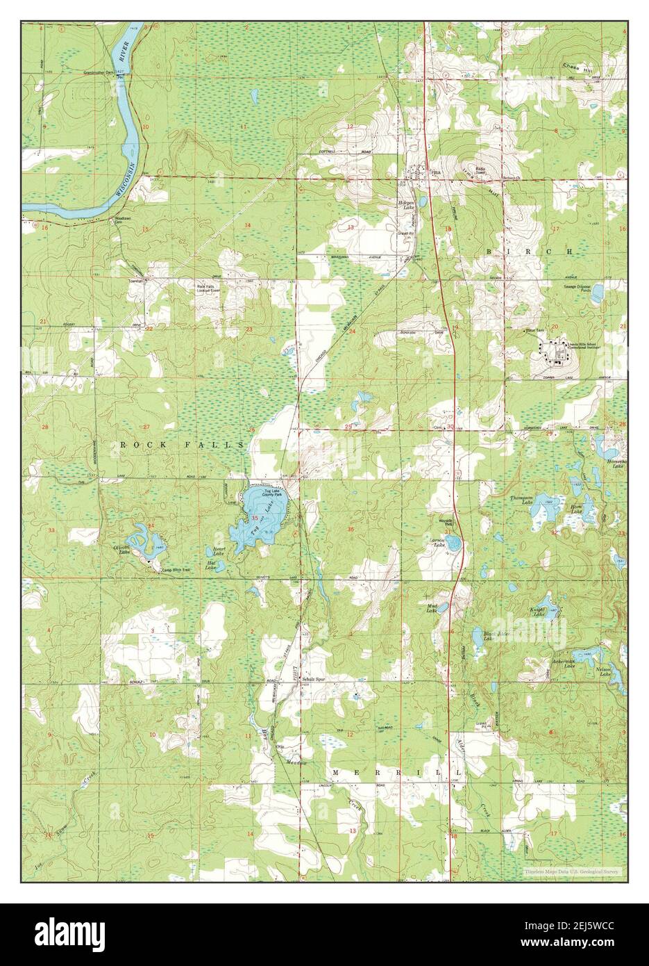 Irma, Wisconsin, map 1982, 124000, United States of America by