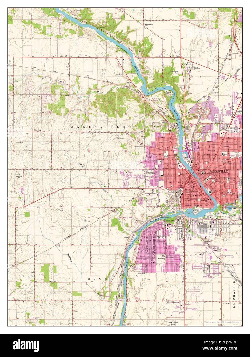 Map of janesville wisconsin hires stock photography and images Alamy