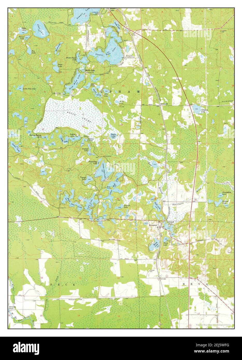 Kempster, Wisconsin, map 1973, 124000, United States of America by