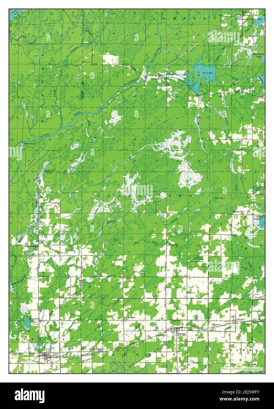 Kennan, Wisconsin, map 1941, 148000, United States of America by