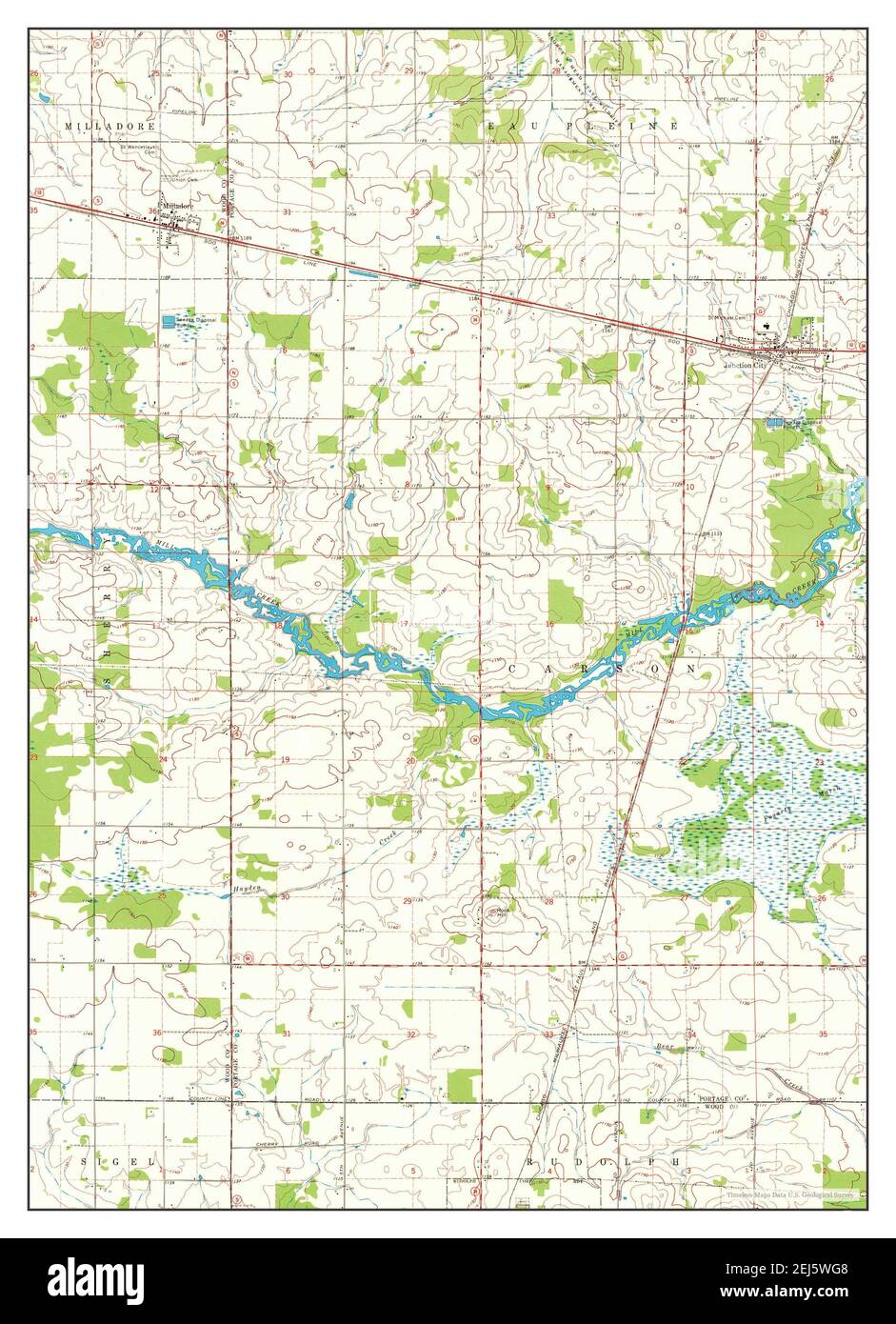 Junction City, Wisconsin, map 1970, 124000, United States of America