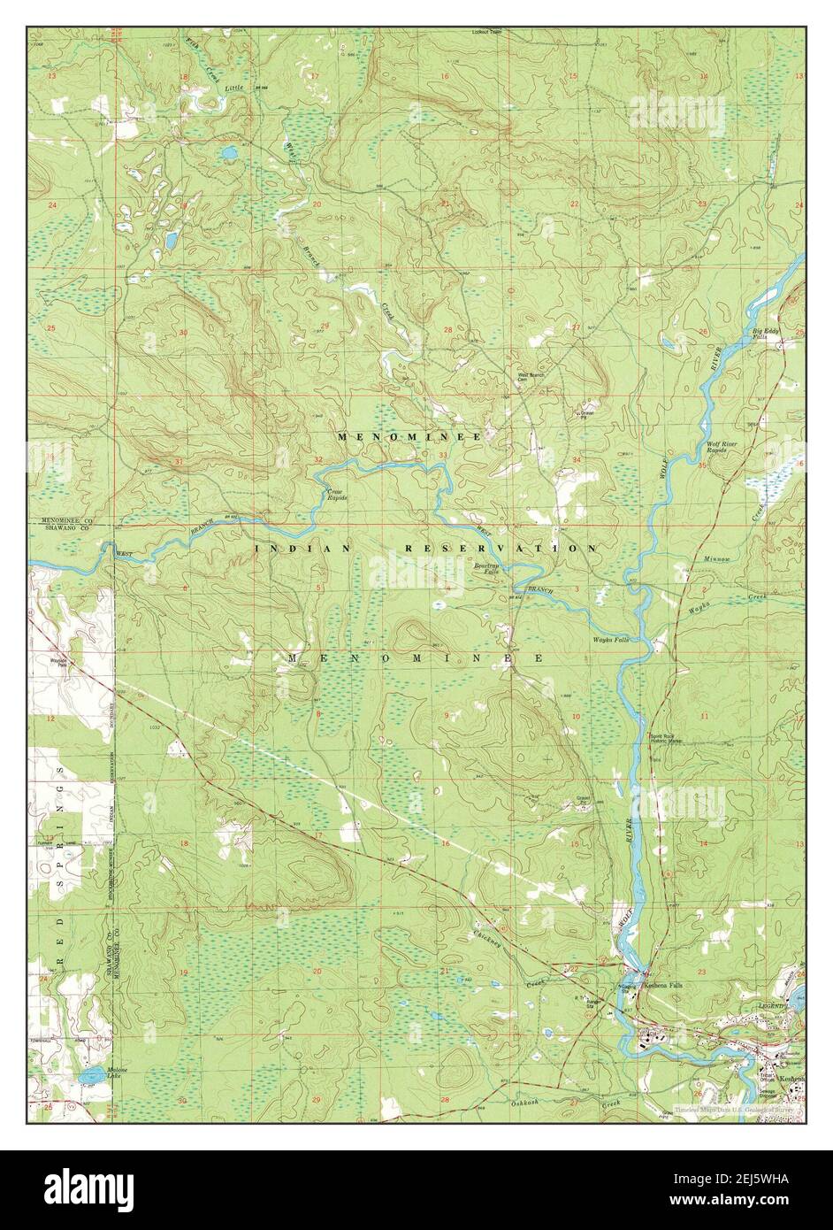 Map of keshena hires stock photography and images Alamy
