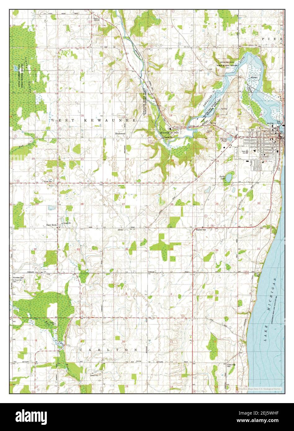 Kewaunee, Wisconsin, map 1978, 124000, United States of America by