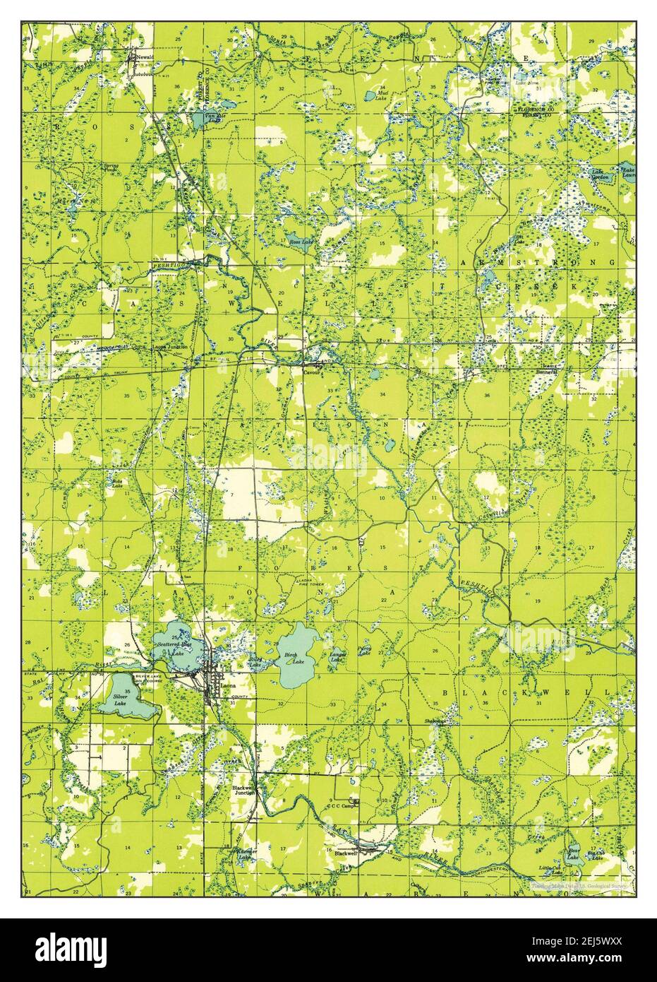 Laona, Wisconsin, map 1939, 148000, United States of America by