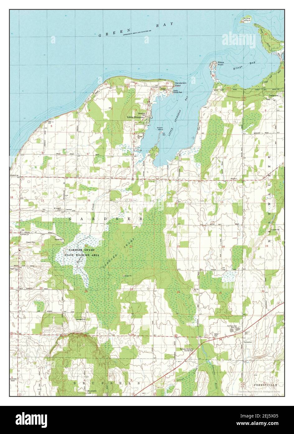 Little Sturgeon, Wisconsin, map 1982, 124000, United States of America