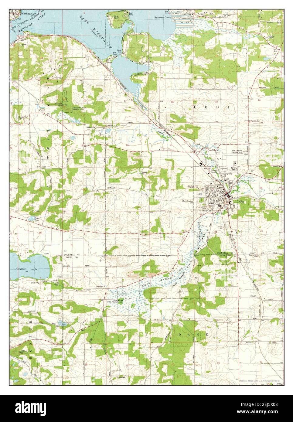 Map of lodi wisconsin Cut Out Stock Images & Pictures - Alamy