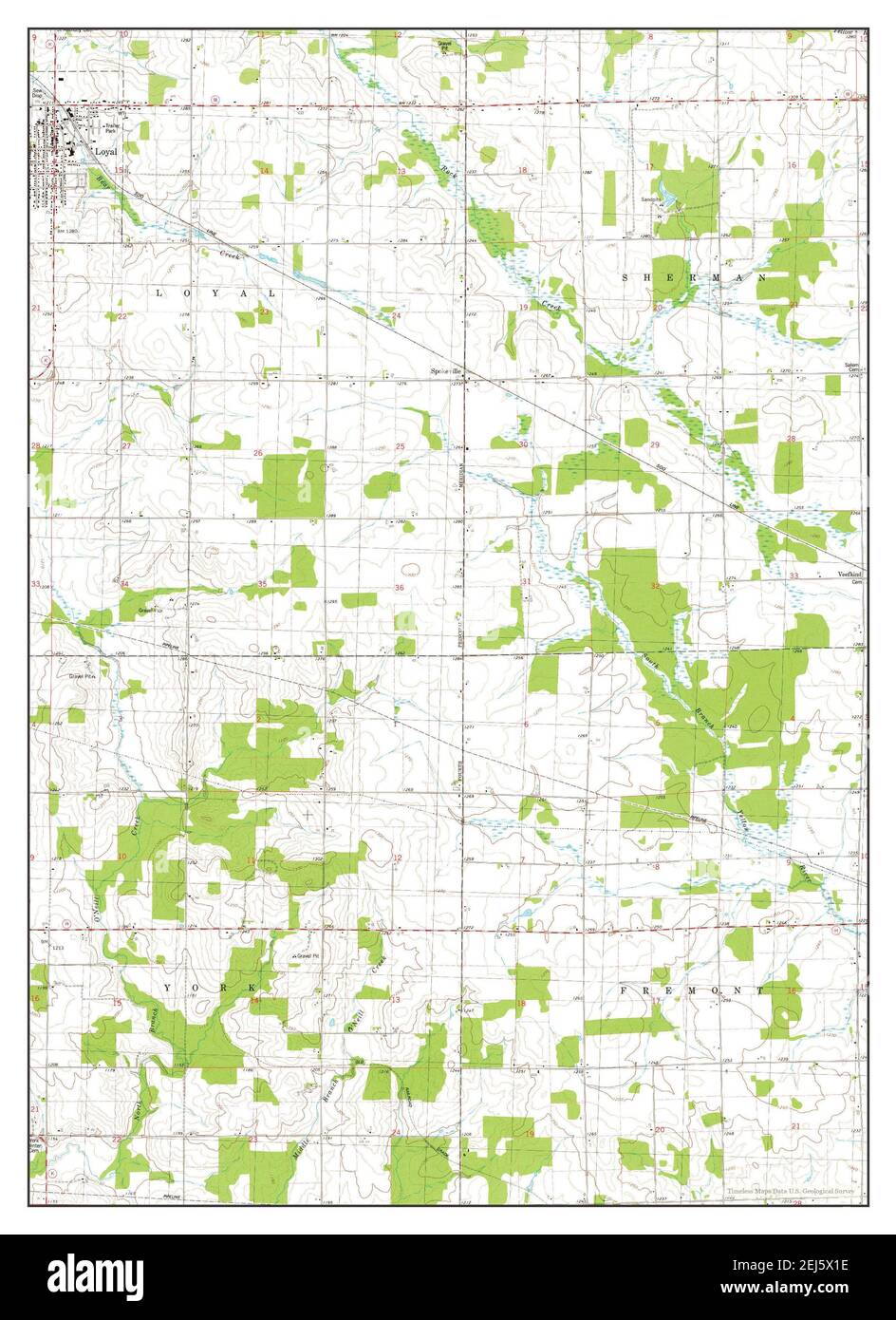 Map of loyal wisconsin Cut Out Stock Images & Pictures Alamy