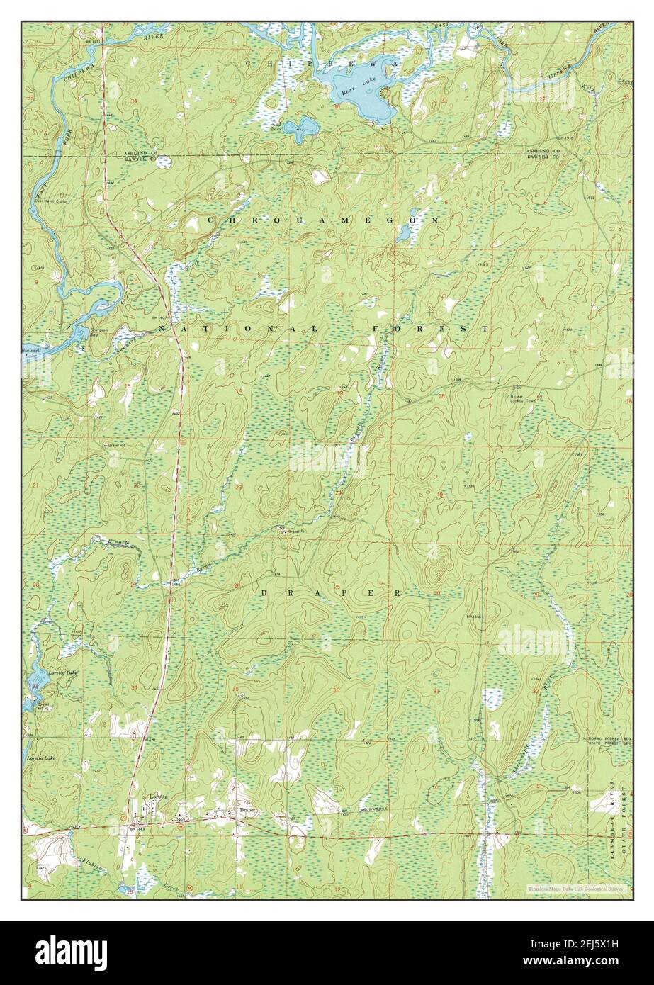 Map of loretta wisconsin hires stock photography and images Alamy