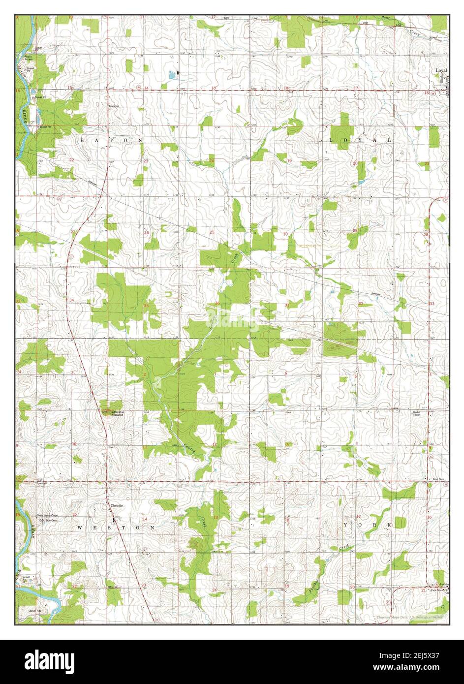 Loyal West, Wisconsin, map 1979, 124000, United States of America by