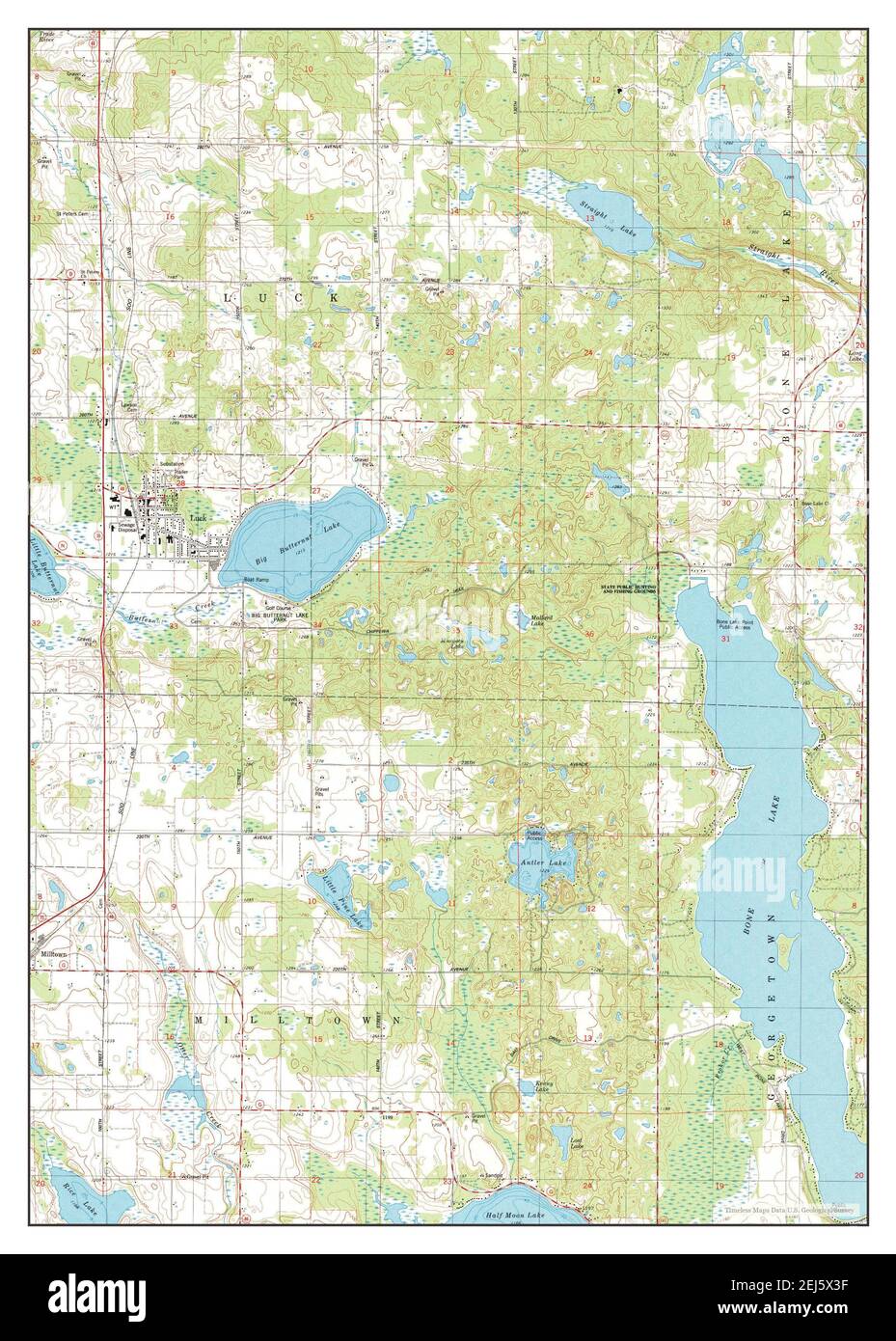 Map of luck wisconsin hires stock photography and images Alamy