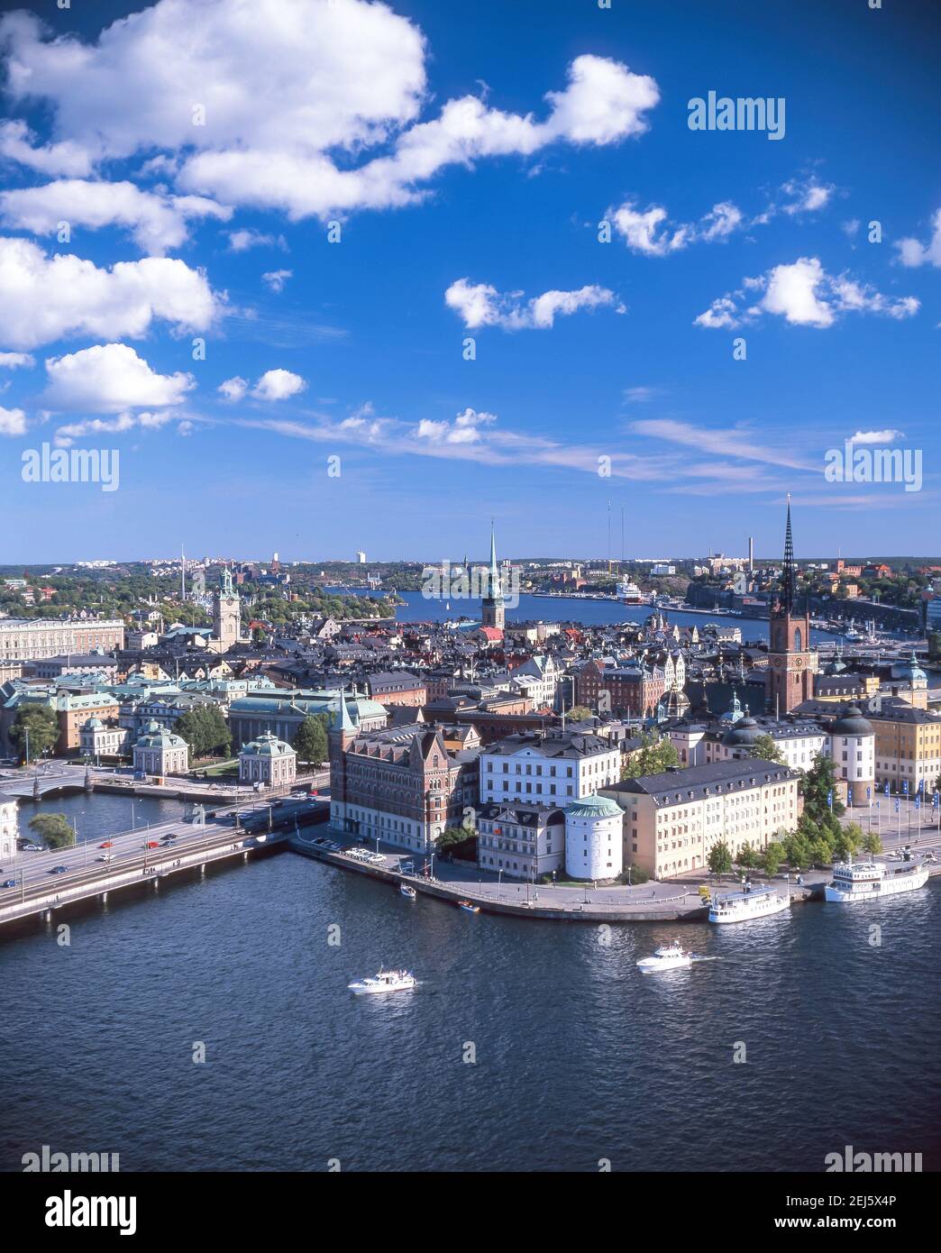 View of Gamla Stan and Lake Mälaren, Stockholm, Kingdom of Sweden Stock Photo