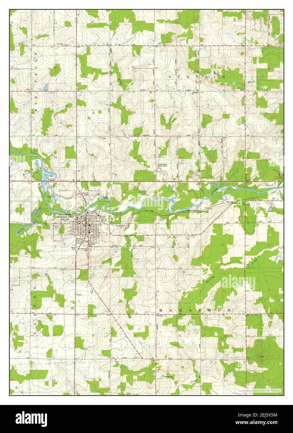 Marathon, Wisconsin, map 1981, 1:24000, United States of America by 