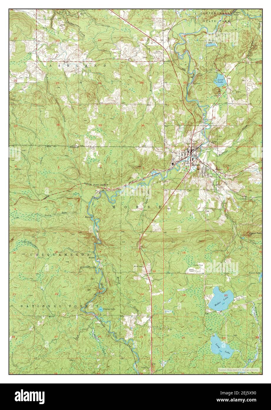Map of mellen wisconsin hires stock photography and images Alamy