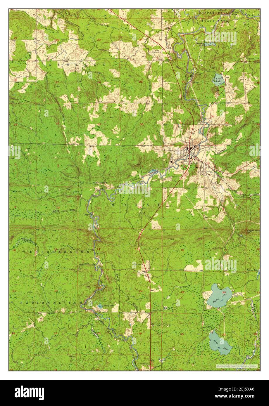 Map of mellen wisconsin hires stock photography and images Alamy