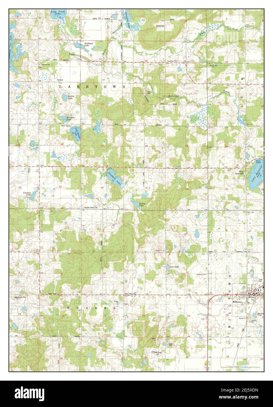 Map of milltown wisconsin hires stock photography and images Alamy