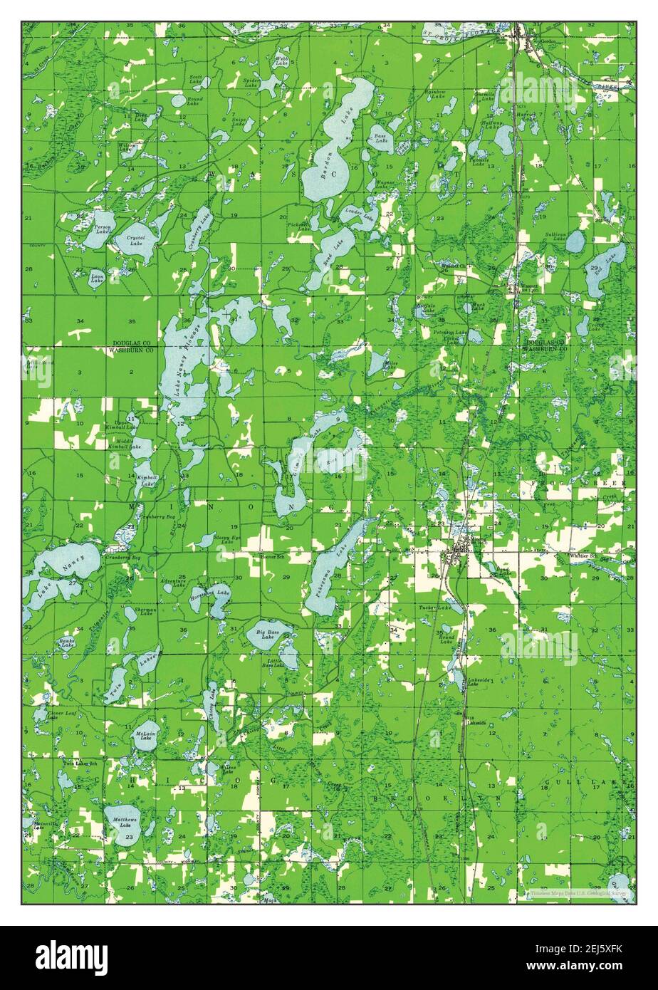 Minong, Wisconsin, map 1947, 148000, United States of America by