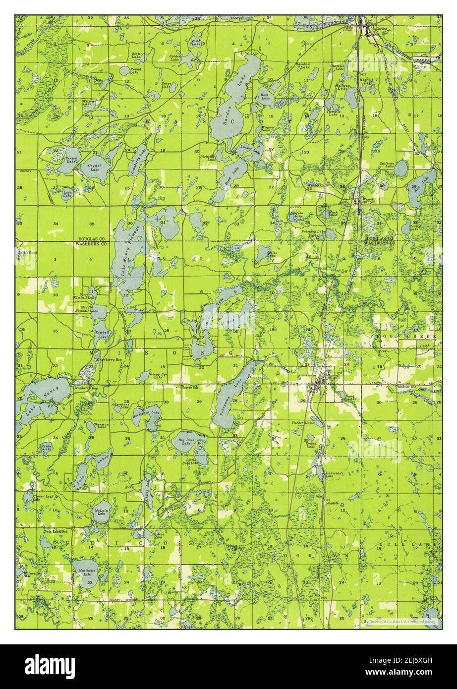 Map of minong wisconsin hires stock photography and images Alamy