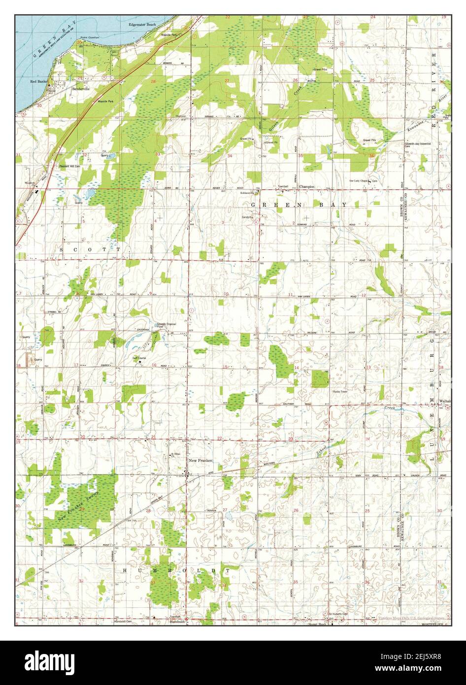New Franken, Wisconsin, map 1978, 124000, United States of America by