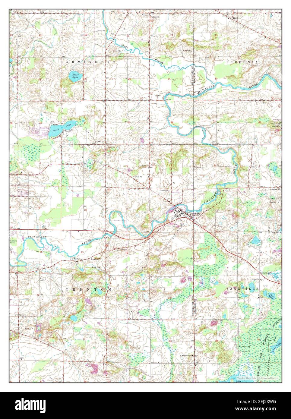 Newburg, Wisconsin, map 1959, 124000, United States of America by