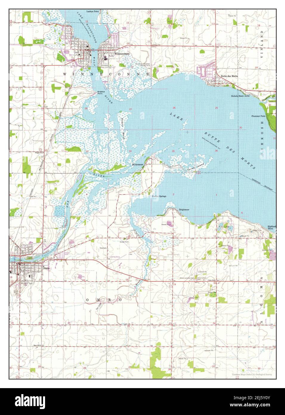 Omro, Wisconsin, map 1961, 1:24000, United States of America by ...