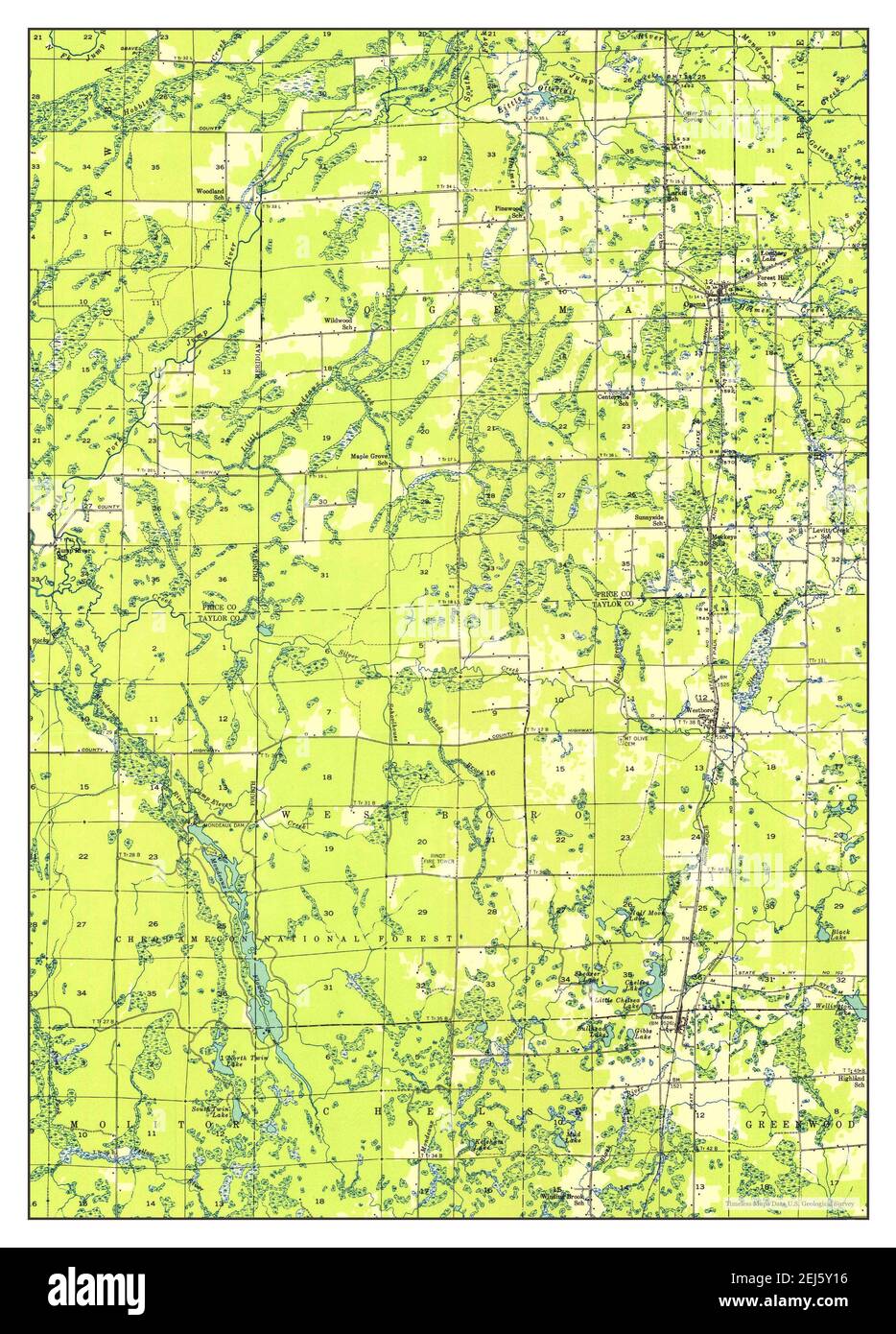Ogema wisconsin map Cut Out Stock Images & Pictures Alamy
