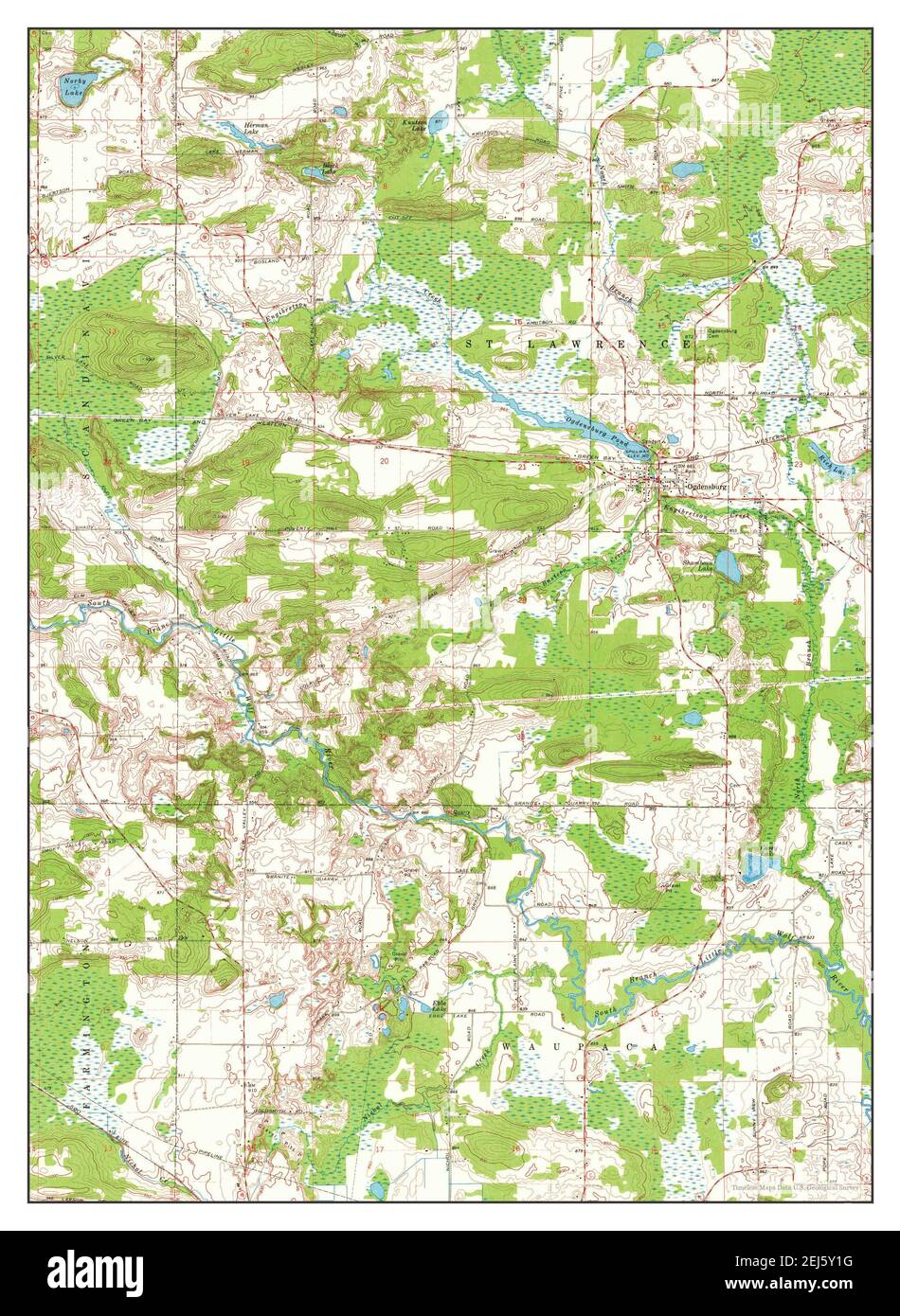 Ogdensburg, Wisconsin, map 1969, 124000, United States of America by Timeless Maps, data U.S