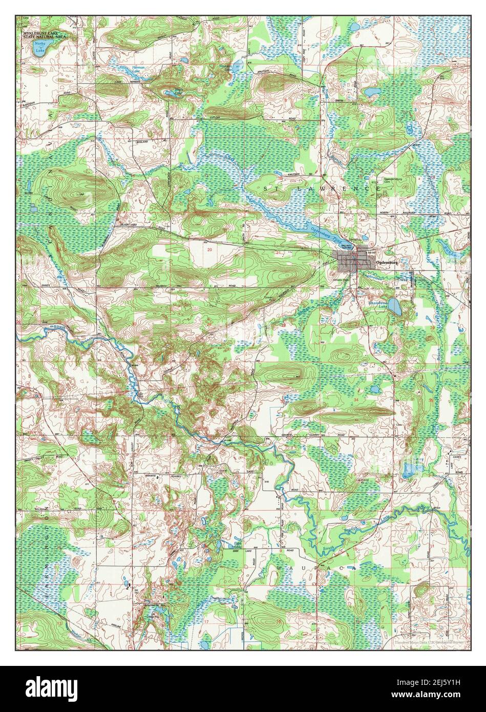 Ogdensburg, Wisconsin, map 1992, 124000, United States of America by