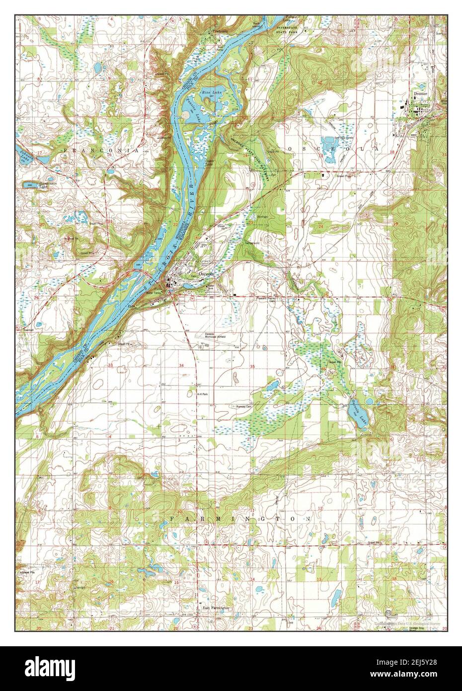 Osceola, Wisconsin, map 1978, 124000, United States of America by