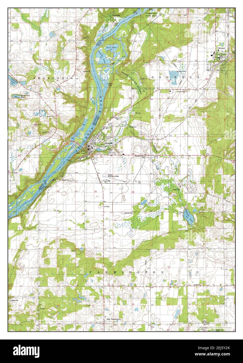 Osceola, Wisconsin, map 1978, 124000, United States of America by Timeless Maps, data U.S