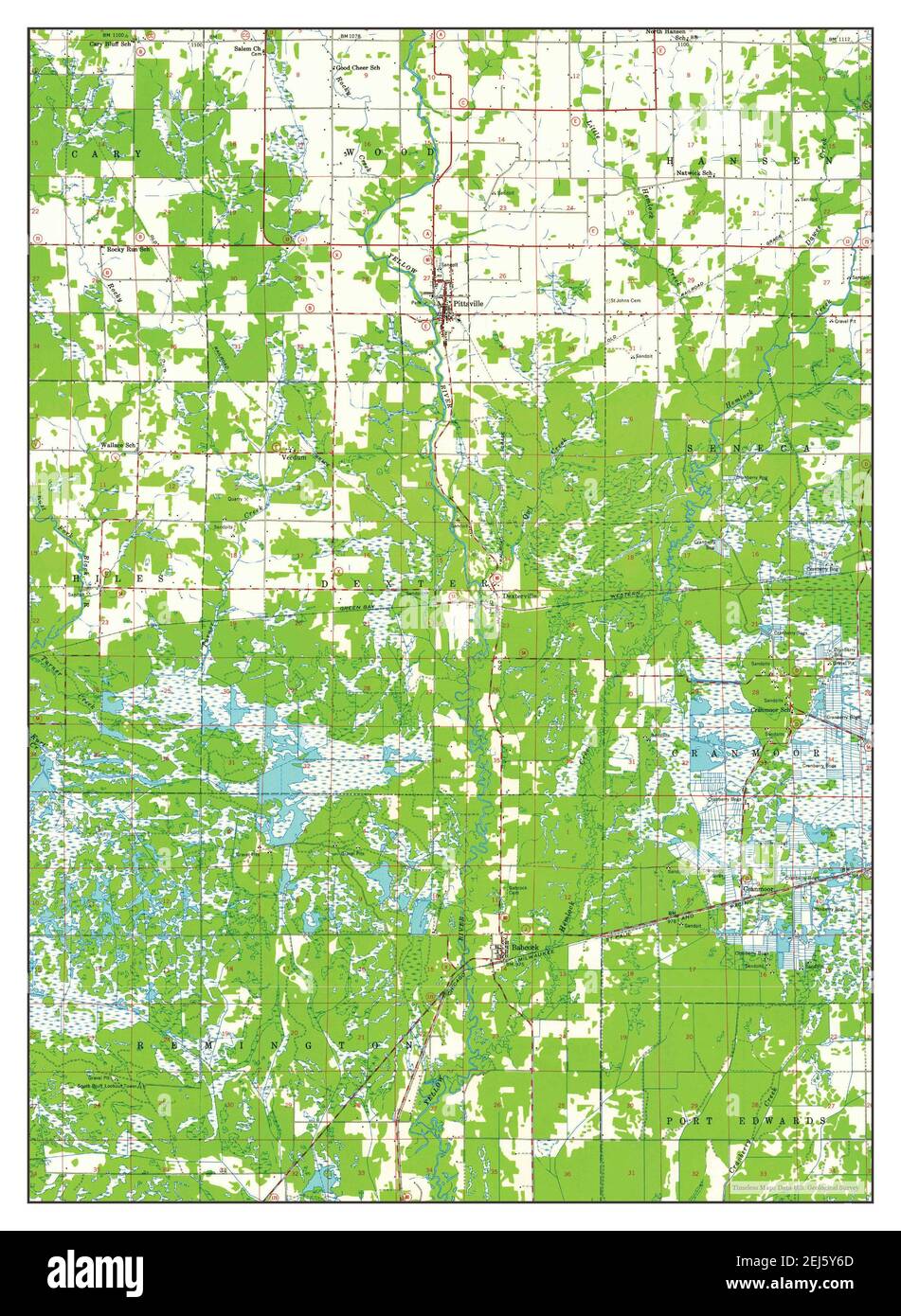 Pittsville, Wisconsin, map 1957, 148000, United States of America by