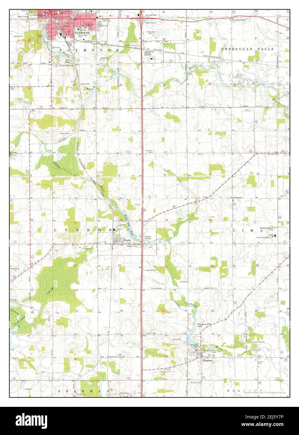 Plymouth wisconsin map hires stock photography and images Alamy