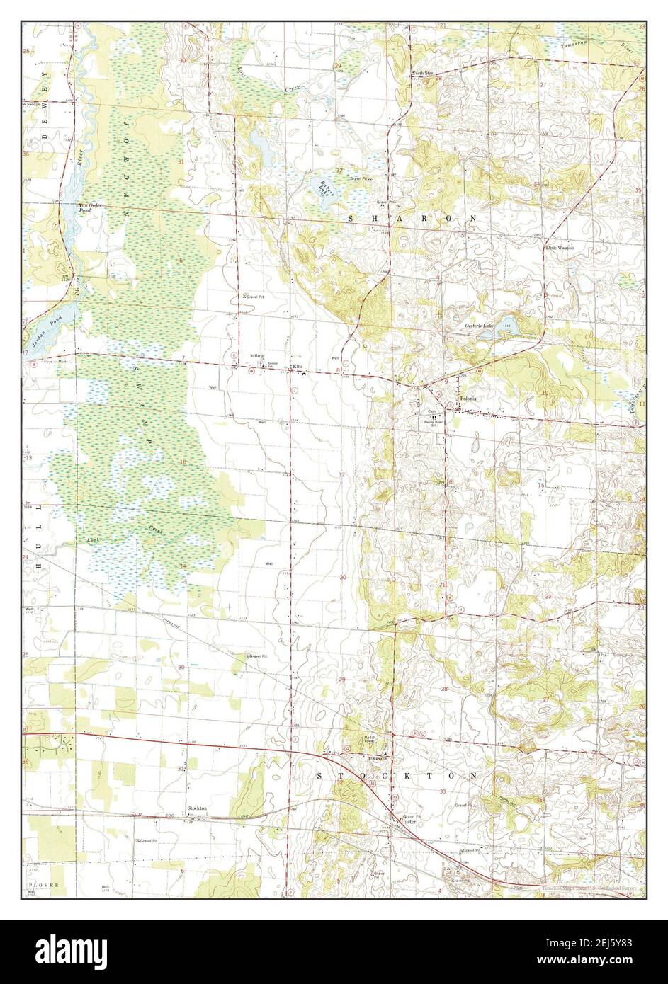 Polonia, Wisconsin, map 1969, 124000, United States of America by