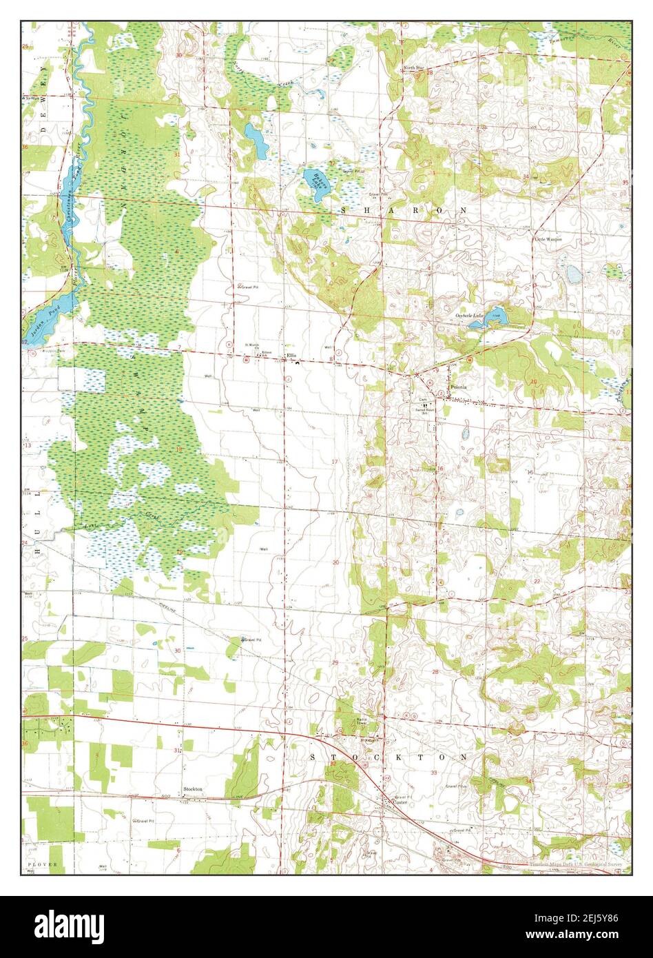 Polonia, Wisconsin, map 1969, 124000, United States of America by